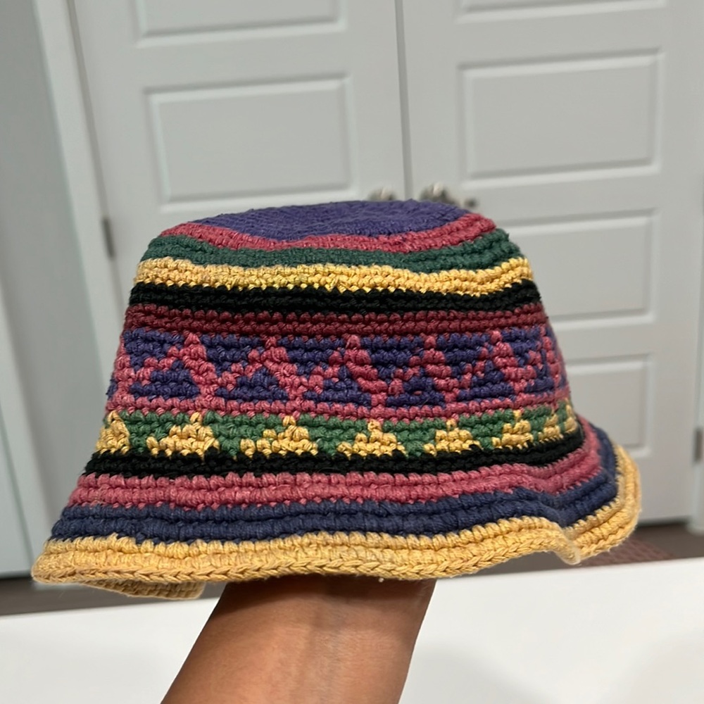 Multicolor Crotchet Bucket Beanie Hat